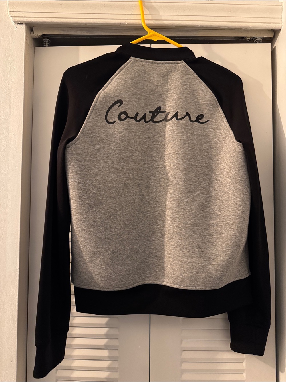 Gray + Black Vintage Juicy Couture Track Jacket, size medium